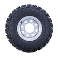 Set of 2 ATV Tires & Wheels 26x9-12 8Ply 4-156 PCD 4+3 Silver