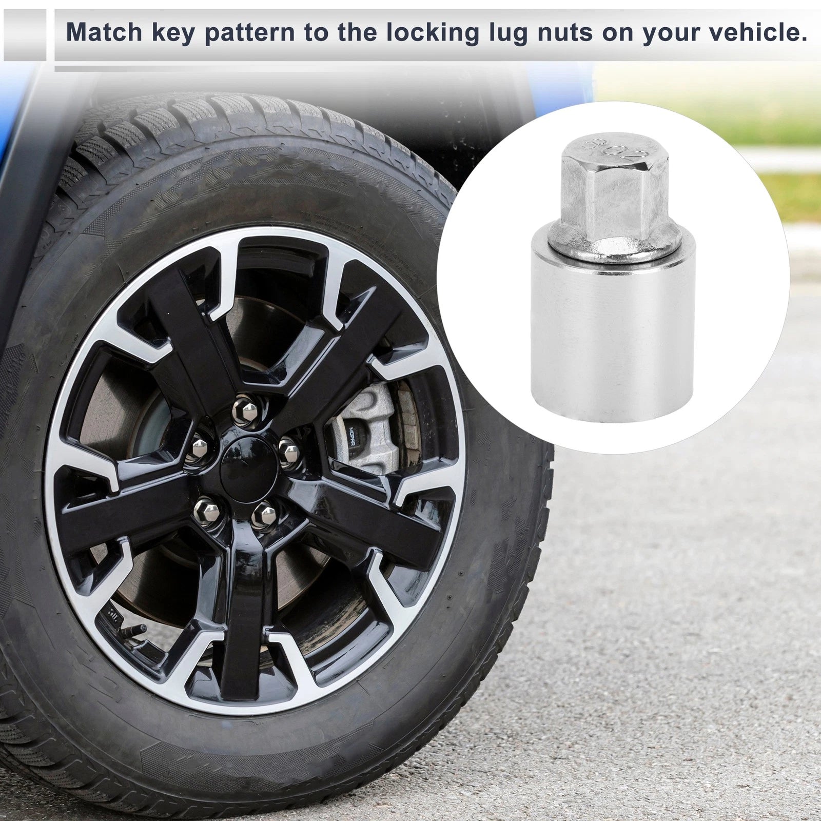 802 Wheel Lock Lugnut Antitheft Key Socket for Jeep Compass (2007–2023)