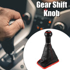 5 Speed Gear Shift Knob Boot with Red Base for Volkswagen Golf (1998–2006)