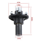 Set of 2 Pre-Assembled Trailer Hub Kits for 3" Axles (Fit 5 on 4.75")