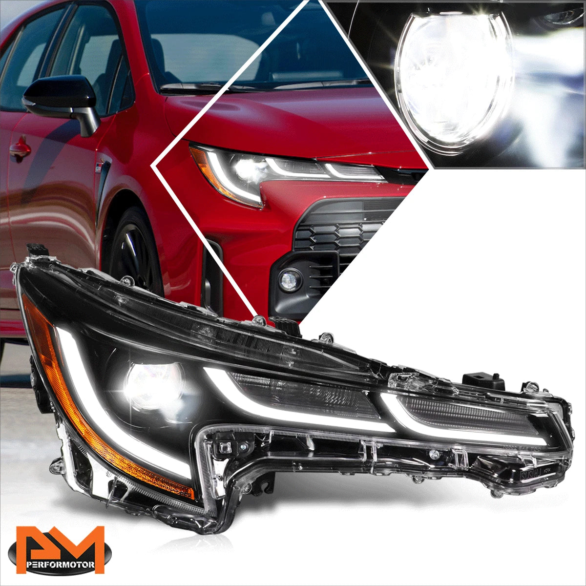 Passenger Side LED DRL Projector Headlight for Toyota Corolla (2019–2024)