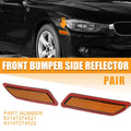 Pair Bumper Reflector Side Marker 63147274522 for BMW 3-Series (2013–2015)