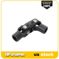 3/4" Round Universal Steering Double U-Joint Shaft - Black