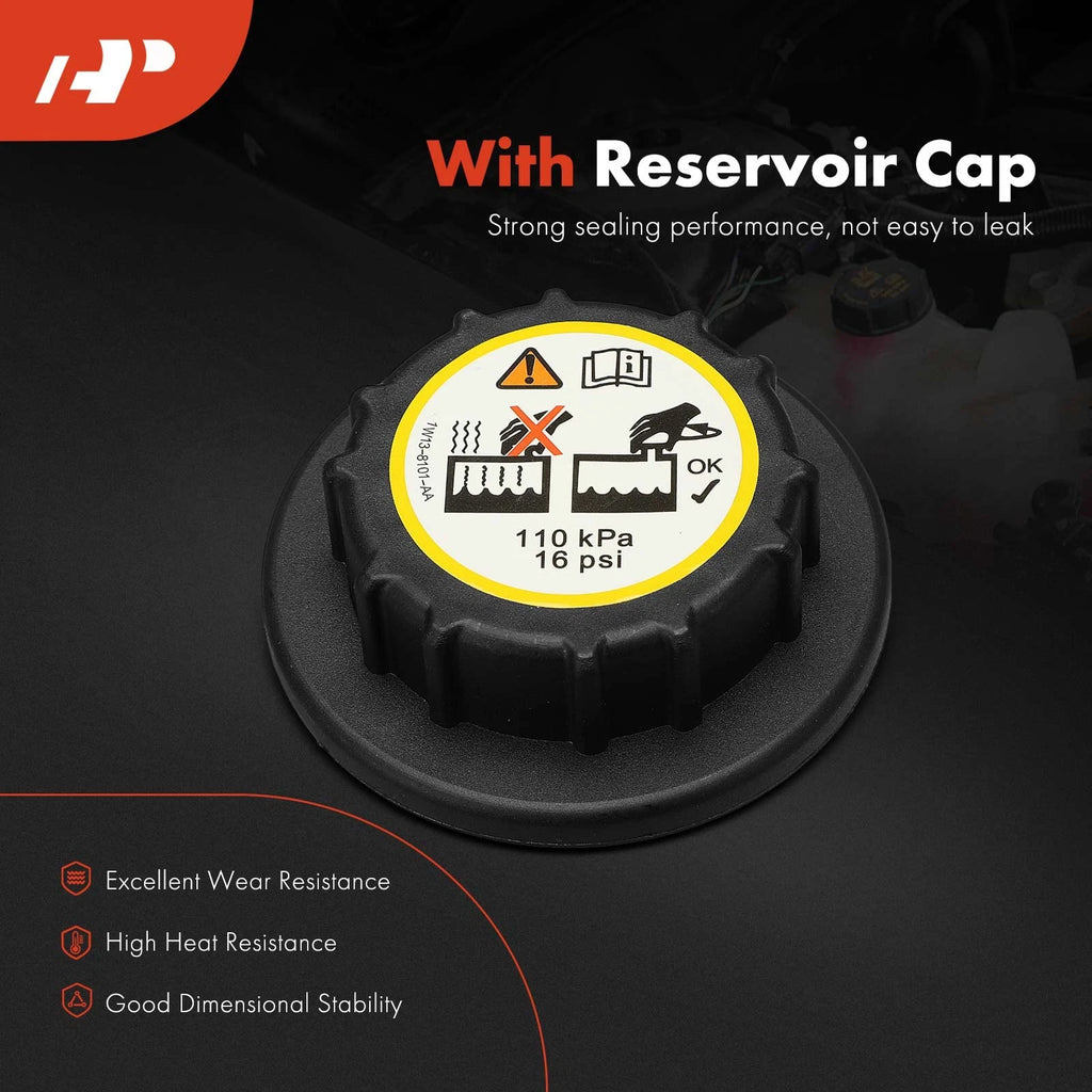 Front Engine Coolant Reservoir with Cap for Ford Edge (2007-2014)