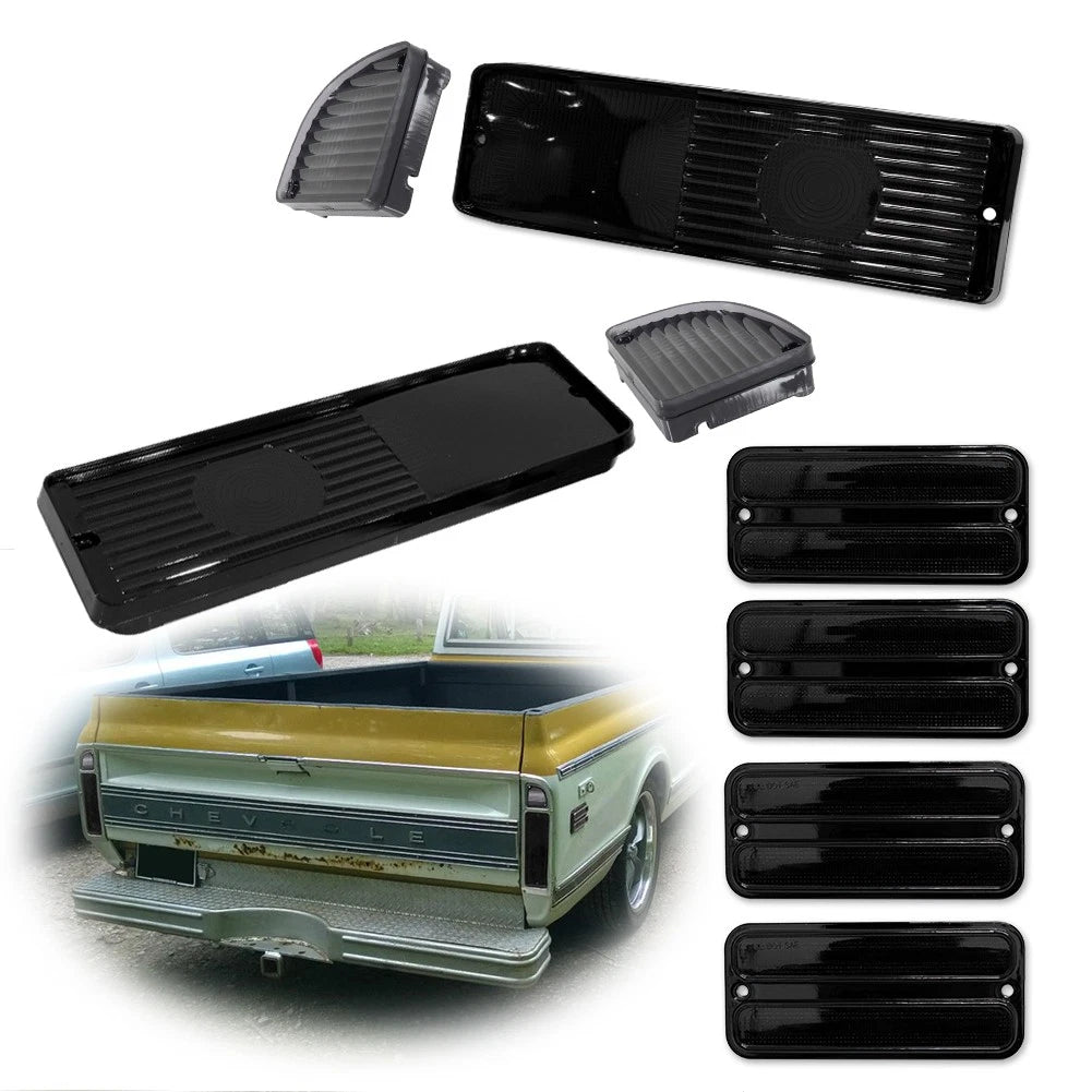 Tail Light Lens & Side Markers Kit for Chevy GMC Pickup Truck (1968–1972)