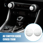 Set of 4 AC Switch Knob Cover Trim for Toyota RAV4 (2019–2022) Aluminum Silver