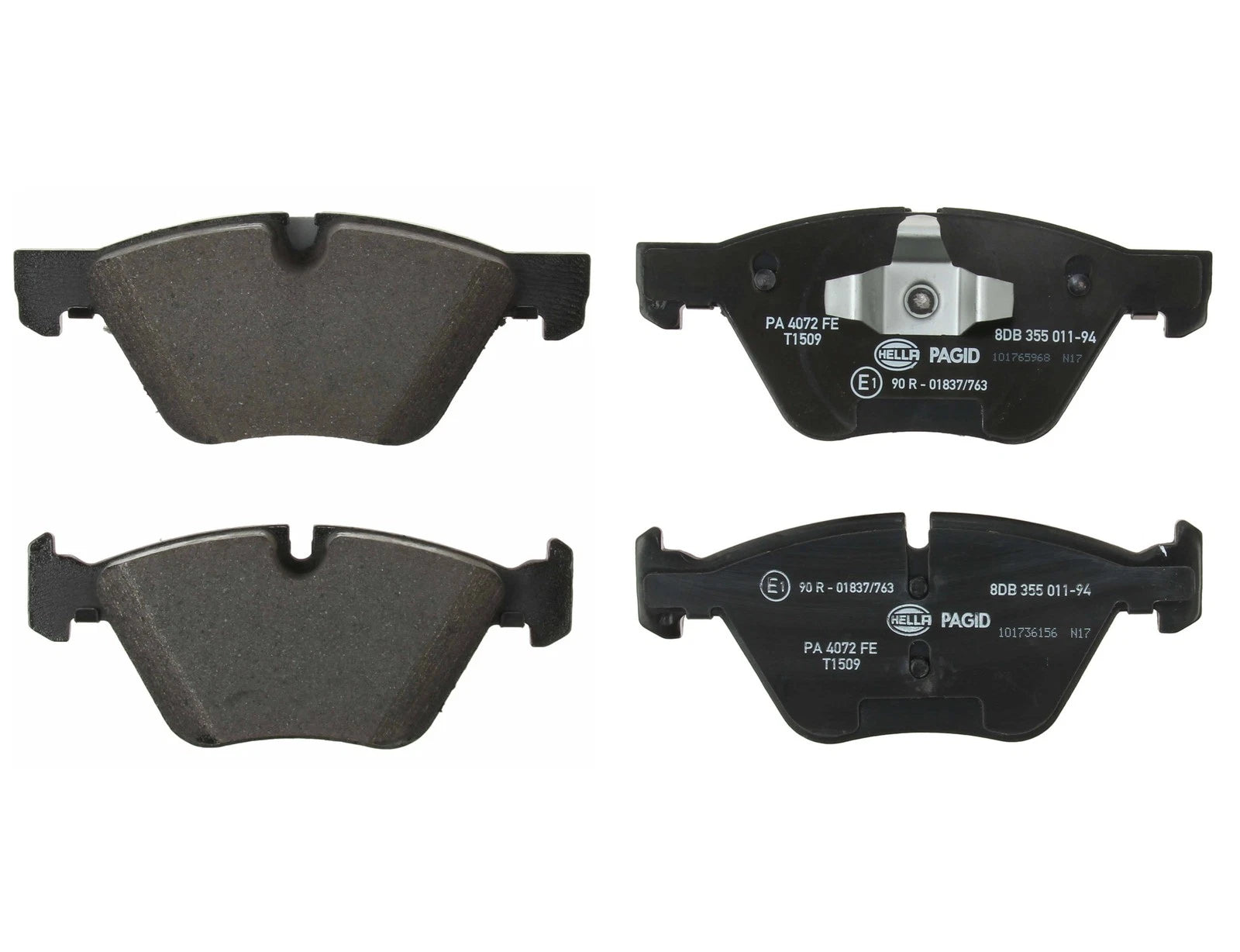 Set of 4 Hella Pagid Front Disc Brake Pads for BMW 128i (2008–2013)