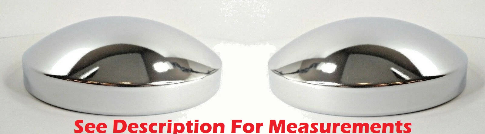 8 Inch Chrome Metal Hub Cap Dome Rear Wheel Covers for Kenworth Peterbilt (Semi)