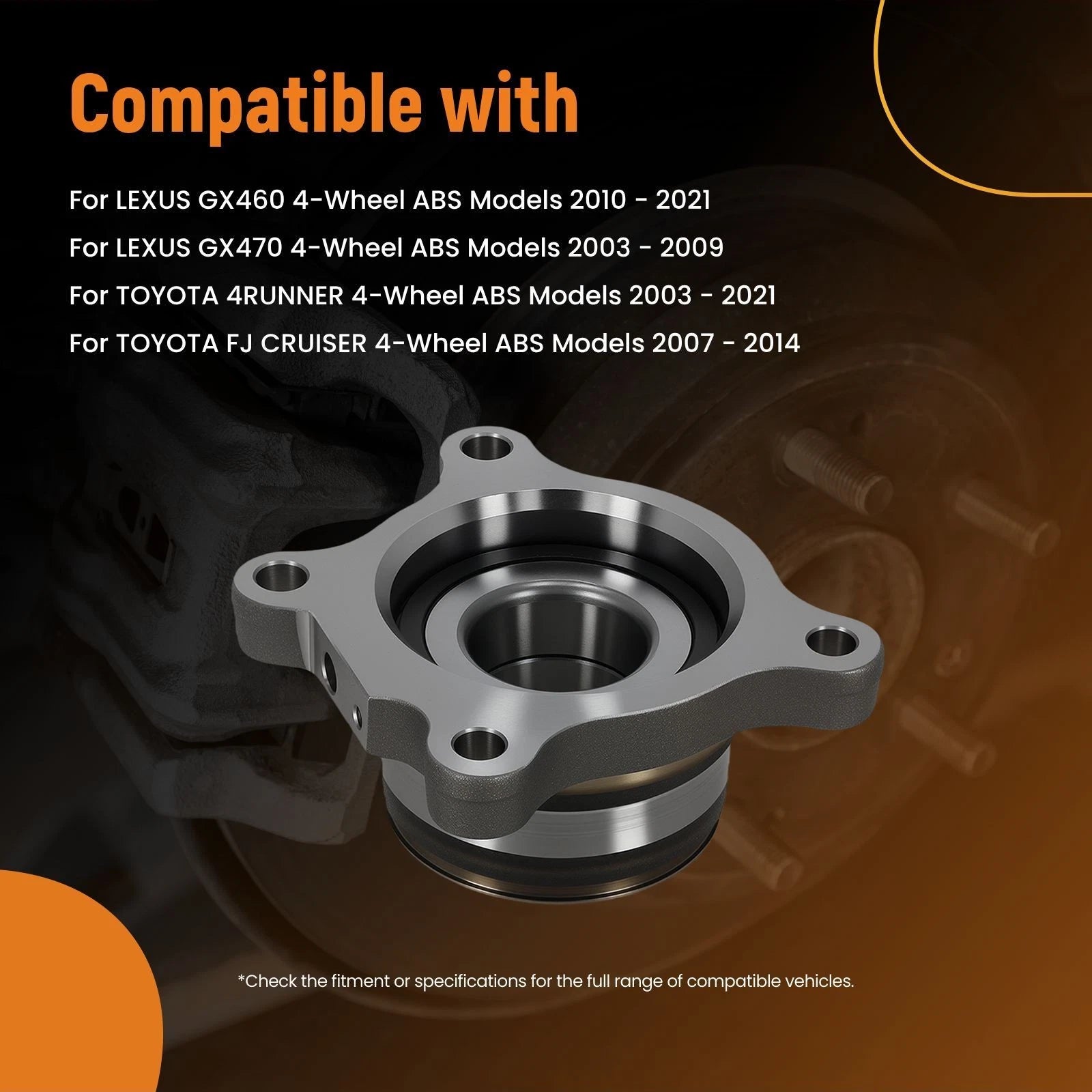 Rear Right Wheel Hub for Toyota 4Runner (2003-2021)