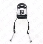 Flame Detachable Backrest Sissy Bar Chrome for Harley FXST FXSTB FXSTS (2000–Present)