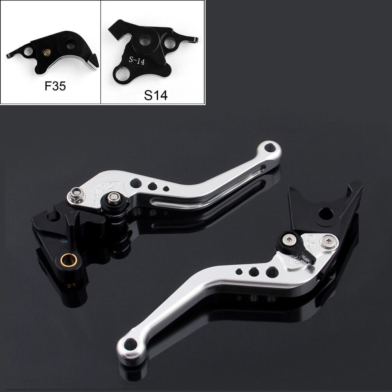 Short Brake Clutch Levers for Suzuki GSXR1000 (2007–2008) Silver T9