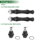 Set of 4 Front Suspension Kit Sway Bar Link Lower Ball Joint for Chevrolet Tahoe  656320972352