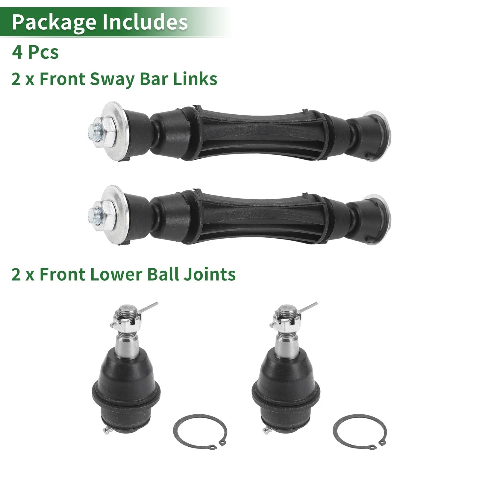 Set of 4 Front Suspension Kit Sway Bar Link Lower Ball Joint for Chevrolet Tahoe  656320972352