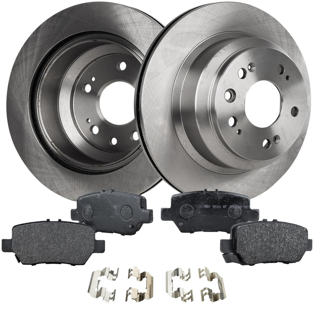 Rear Brake Disc Rotors and Pads Kit for Acura RL (2005–2012)