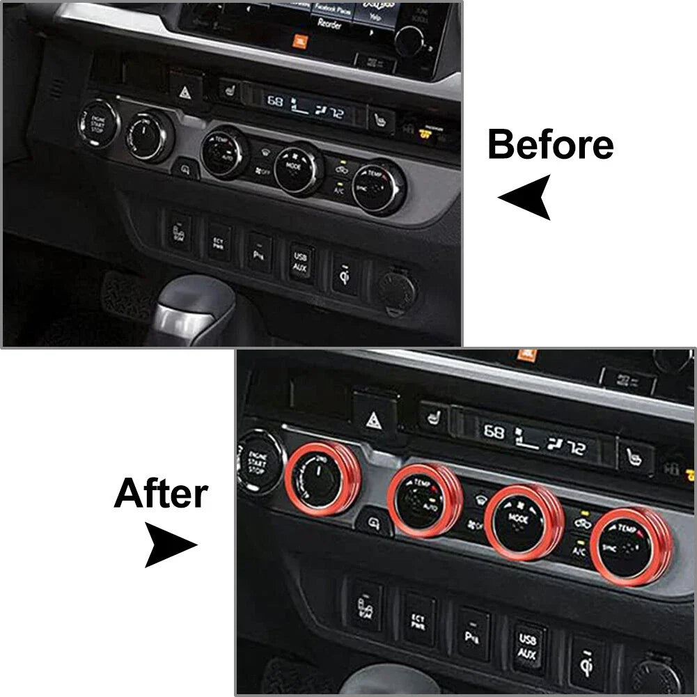 AC Climate Control Ring Knob Trim for Toyota Tacoma (2016-2023)