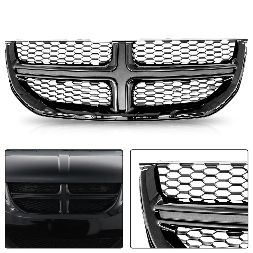 Front Bumper Grille for Dodge Grand Caravan (2011-2020) Black