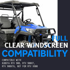Front Vented Windshield for Kubota RTV 900 (2006–2011)