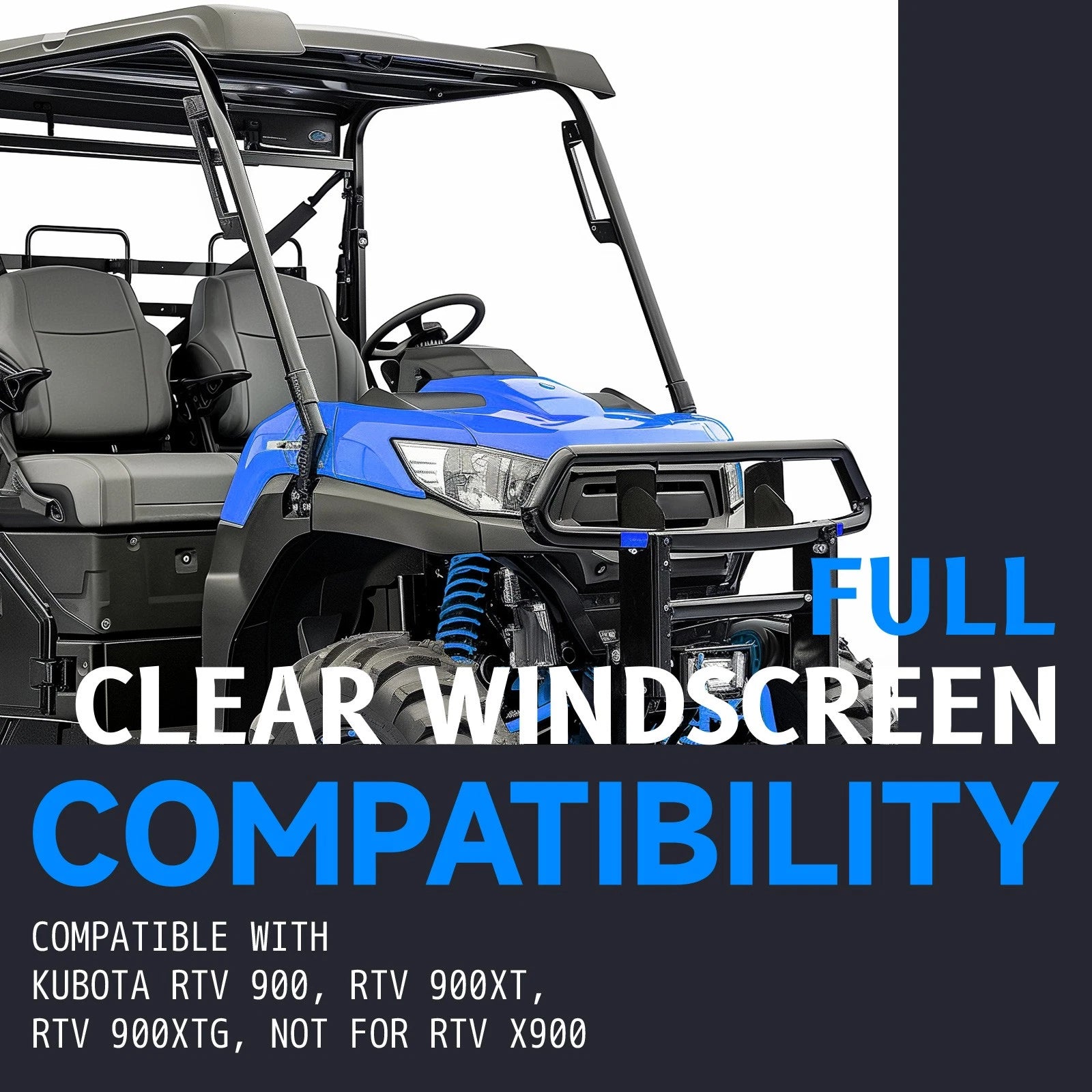 Front Vented Windshield for Kubota RTV 900 (2006–2011)