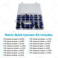 60pcs Pneumatic Push in Air Line Hose Joiner Fitting Assortment