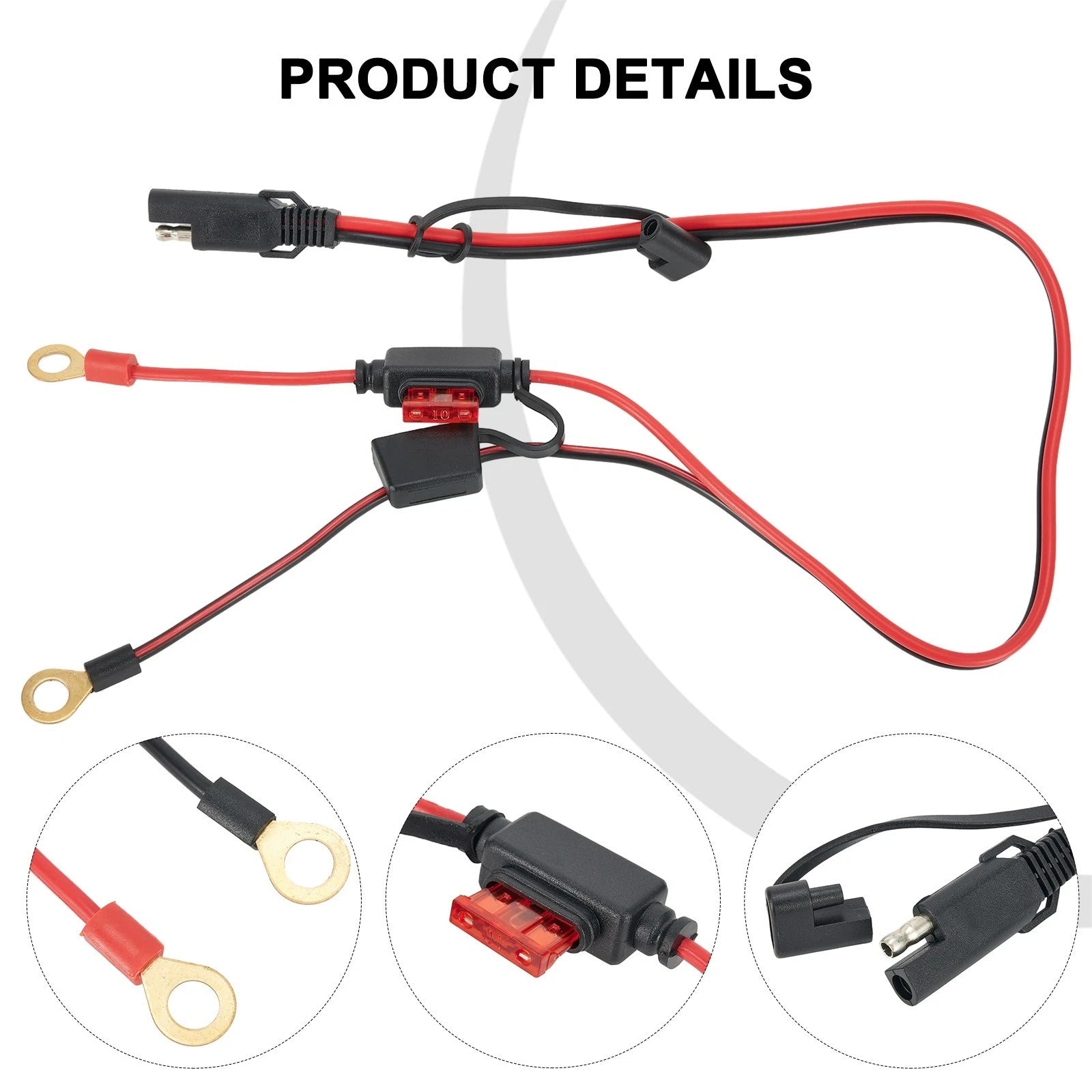 1PCS Battery Power Cord Cable Harness for Motorcycle