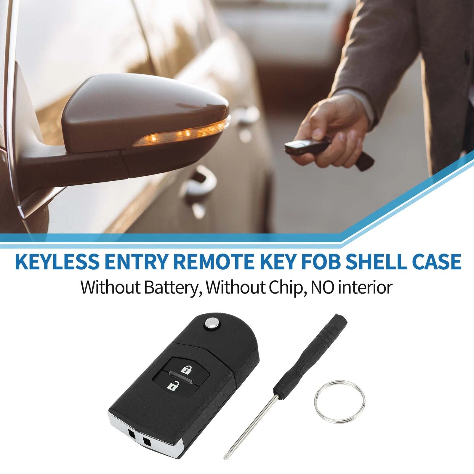 2X Keyless Entry Remote Key Shell Case for Mazda CX-7, CX-9 (2006–2012)