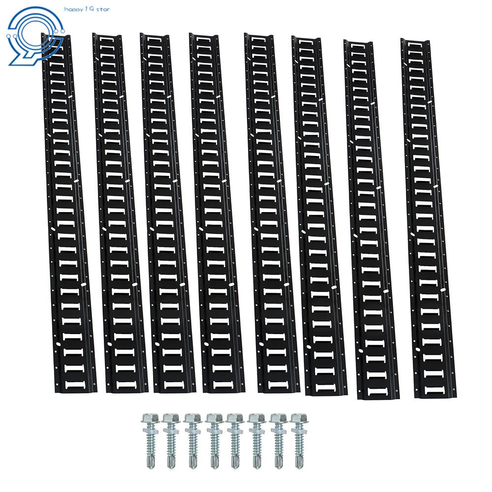 Set of 8 Powder-Coated Steel E-Track Tie-Downs for E-Track Rails