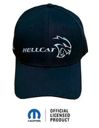 Licensed Hellcat Cap Hat Black New Chrome Liquid Metal Logo for Dodge (2015–2023)