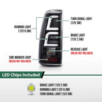 LED Tail Lights for Chevy Silverado/GMC Sierra (1999–2007) Black