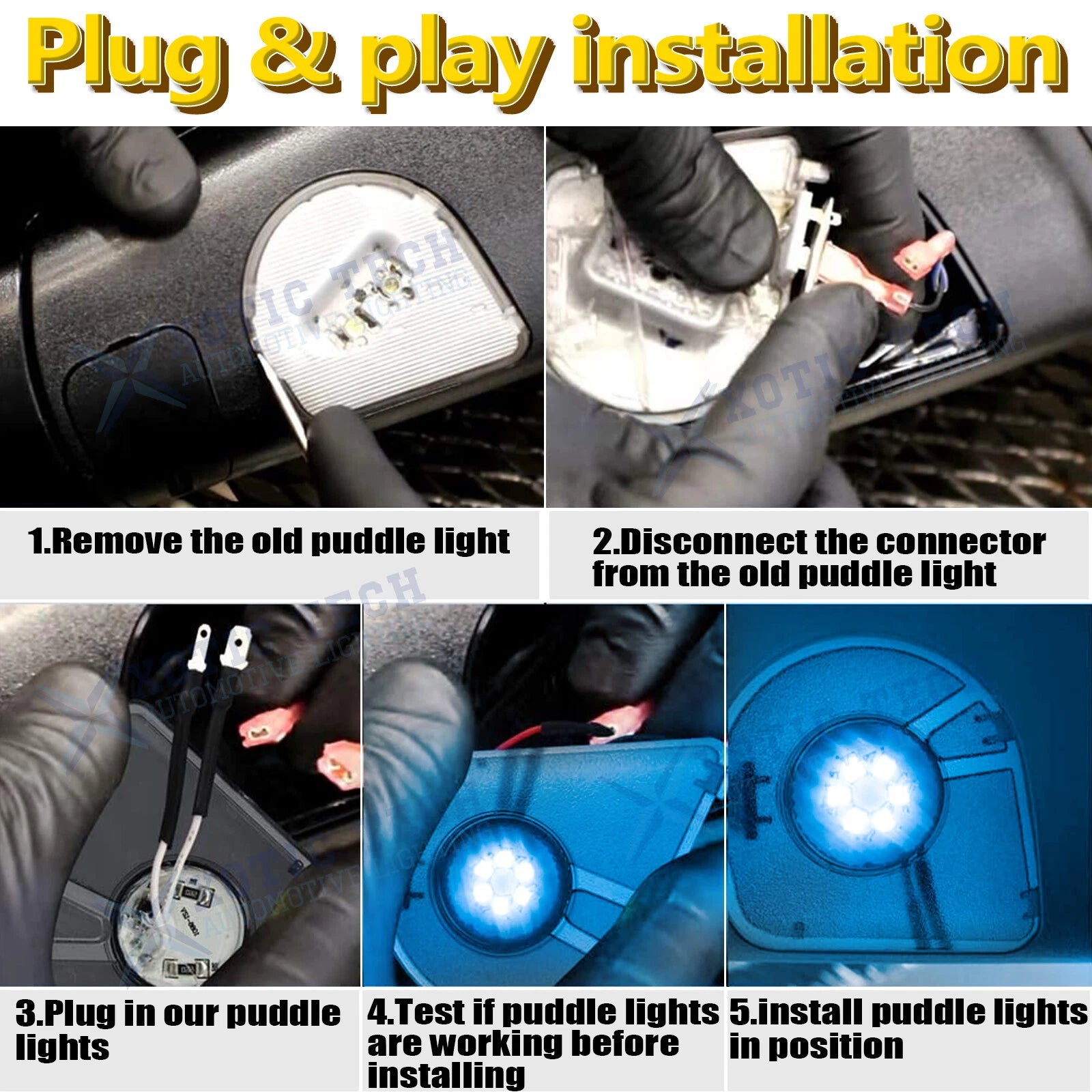 Ice Blue LED Side Mirror Puddle Light for Dodge Ram 1500 2010-2019