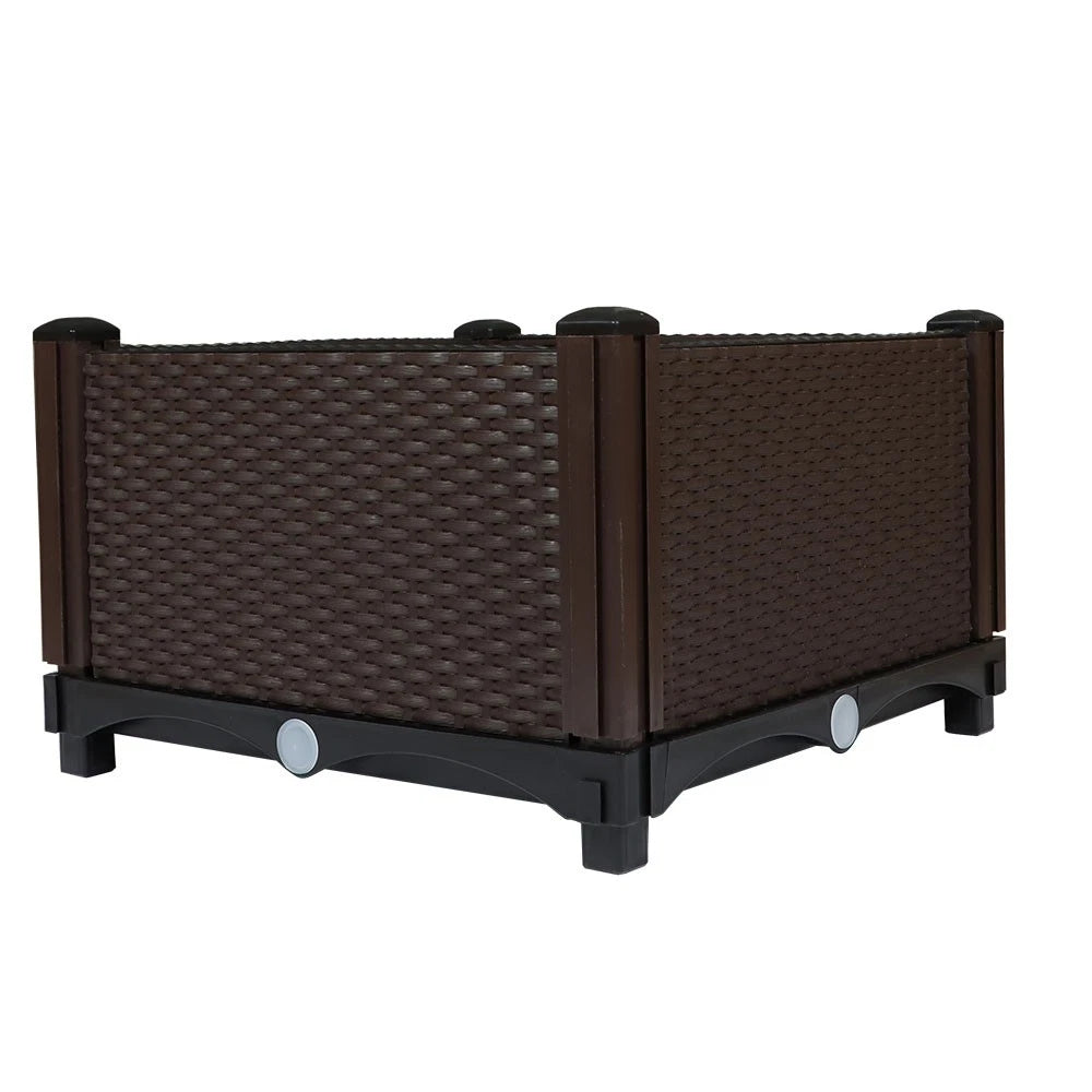 Garden Bed Outdoor Planter Box for Flowers Plants Herbs Vegetables PP