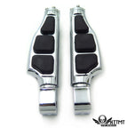 Chrome Stiletto Flat Footpegs for Yamaha Road Star Warrior (2002–2009)