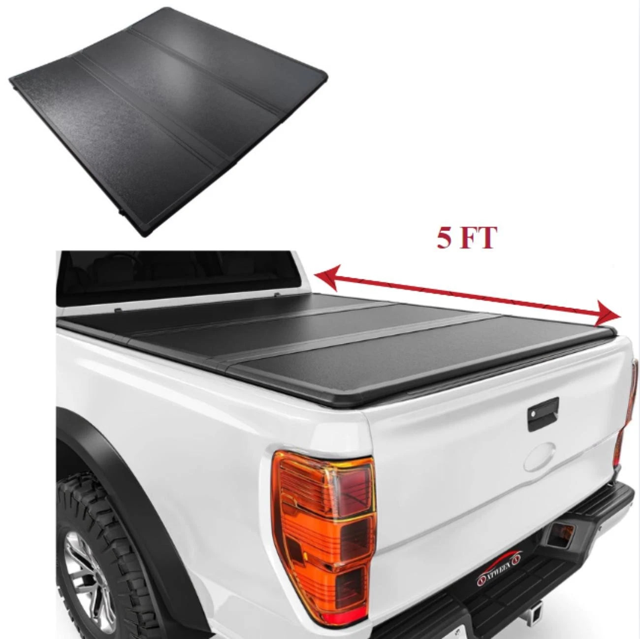 3-Fold Hard Tonneau Cover for Ford Ranger (2019–2026) Waterproof
