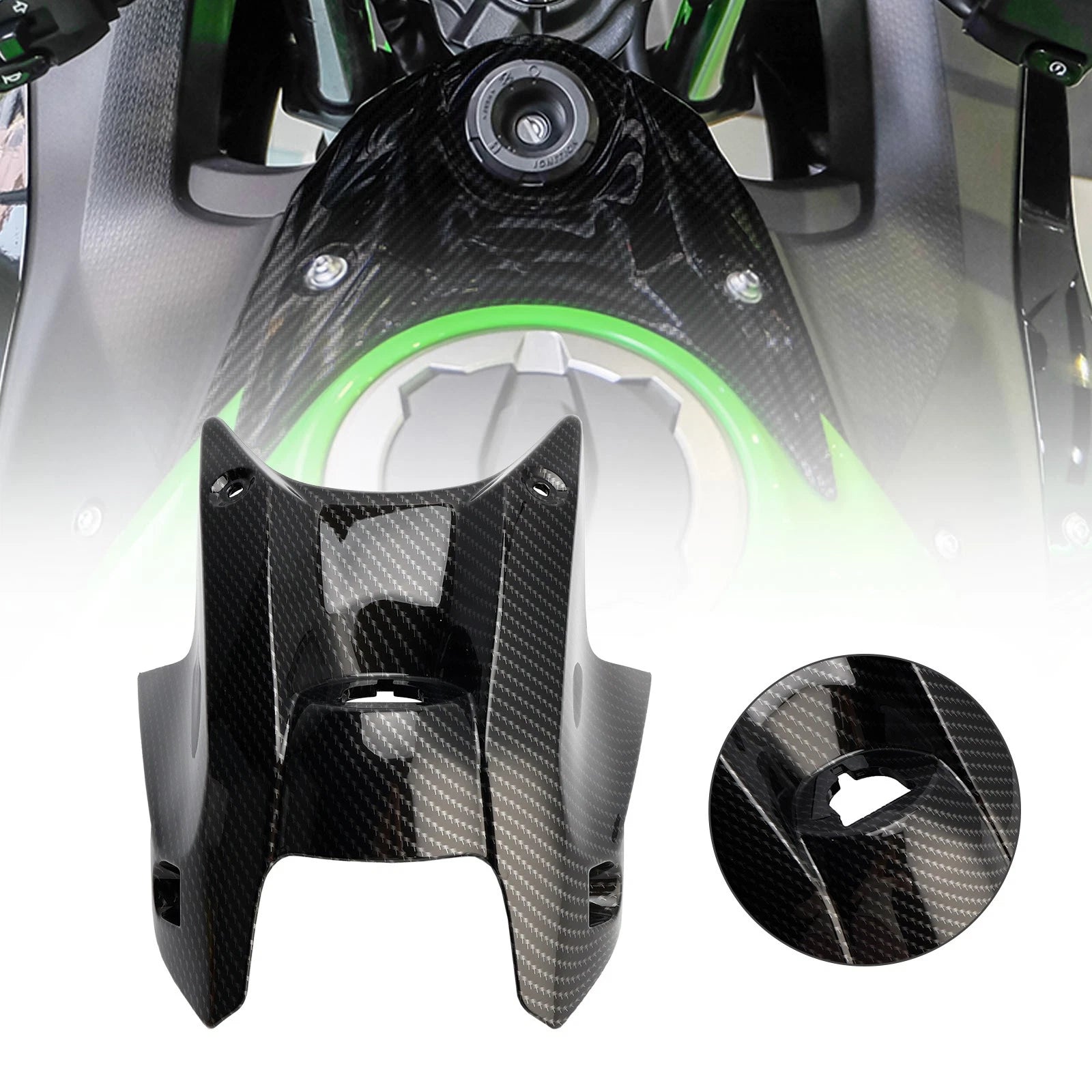 ABS Starter Key Ignition Switch Tank Cover for Kawasaki Ninja650 Z650 (2017–2020)