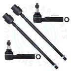 Set of 4 Tie Rods for Chevrolet Impala (2000–2013)