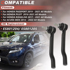 Set of 2 Outer Tie Rod Ends for Honda Passport Ridgeline Acura MDX