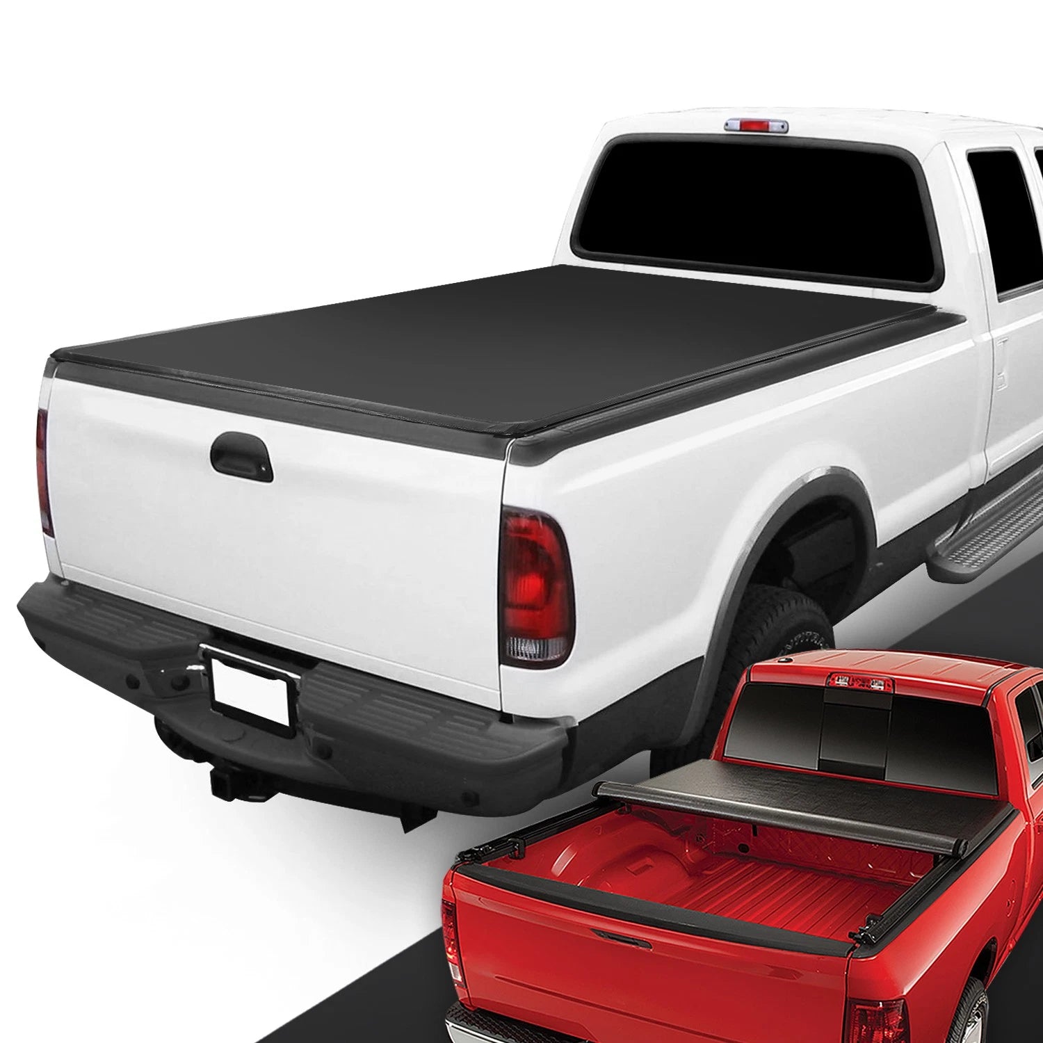 Vinyl Soft Roll Up Tonneau Cover for Ford F250 F350 Super Duty (1999–2016)
