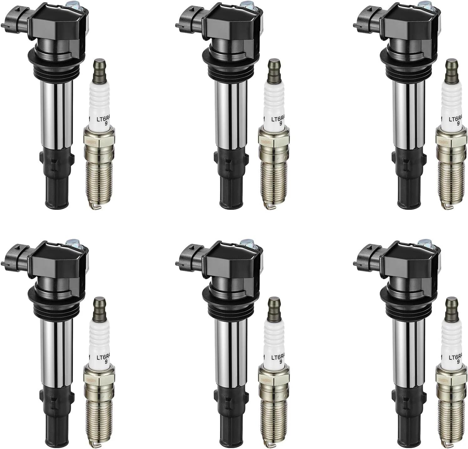 Set of 6 Ignition Coils and Spark Plugs for GMC Acadia (2009)
