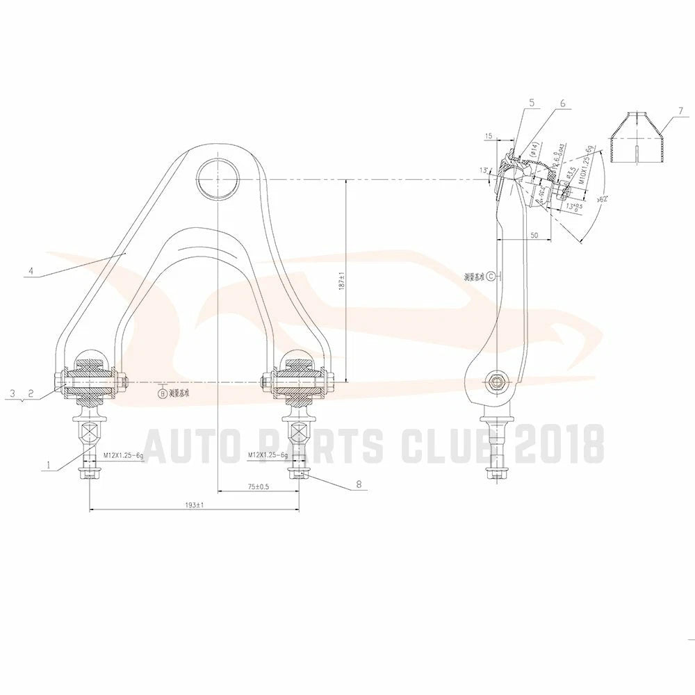 Set of 10 Control Arm Ball Joints Tie Rod Ends for Honda Accord (1994–1997)