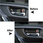 Set of 4 Carbon Fiber Interior Door Bowl Cover Trim for Subaru Forester (2013–2018)