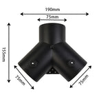 3in Y Branch Duct Splitter with Regulator Flap Valve for Heater
