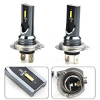 2X H7 LED 6SMD Headlight Bulbs Kit Yellow 3000K for Hi/Low Beam