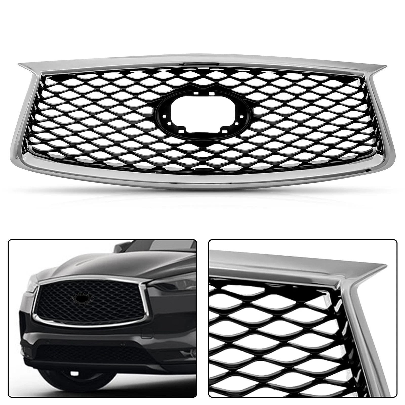Chrome Front Bumper Upper Grille for Infiniti QX50 (2019-2022)