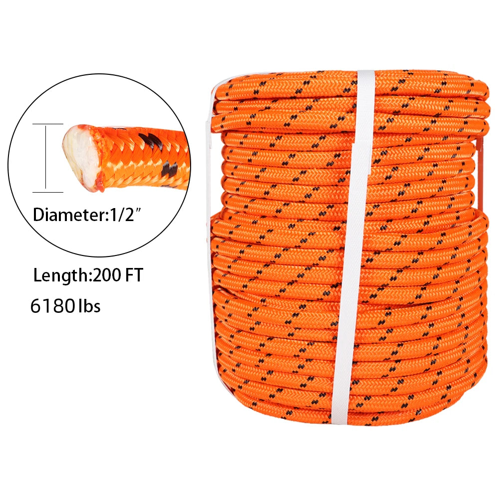 Double Braid Polyester Bull Rope for Heavy-Duty Use (200')