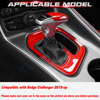 Glossy Red Gear Shift Trim Panel Cover for Dodge Challenger (2015-2024)