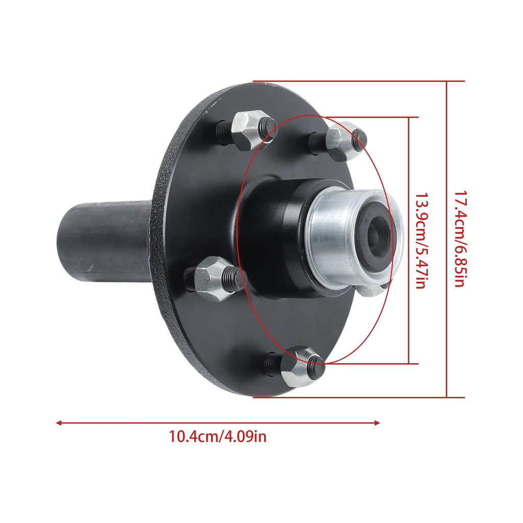 2 Pack Trailer Hub Spindle Kit for 5 x 5.5" Trailers