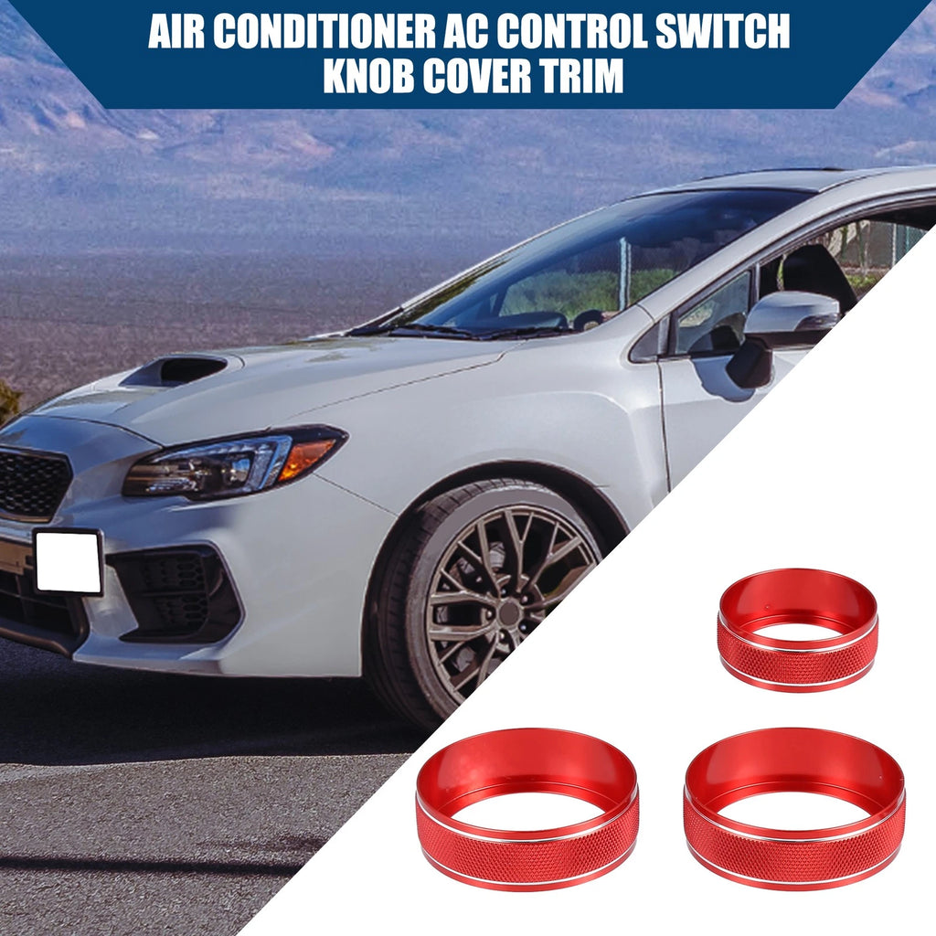 Set of 1 Air Conditioner AC Control Switch Knob Cover for Subaru Impreza (2017–2023) Red
