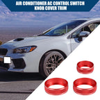 Set of 1 Air Conditioner AC Control Switch Knob Cover for Subaru Impreza (2017–2023) Red