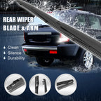 Rear Windshield Wiper Blade Arm Set 16 Inch for Lexus RX450h (2009-2017)