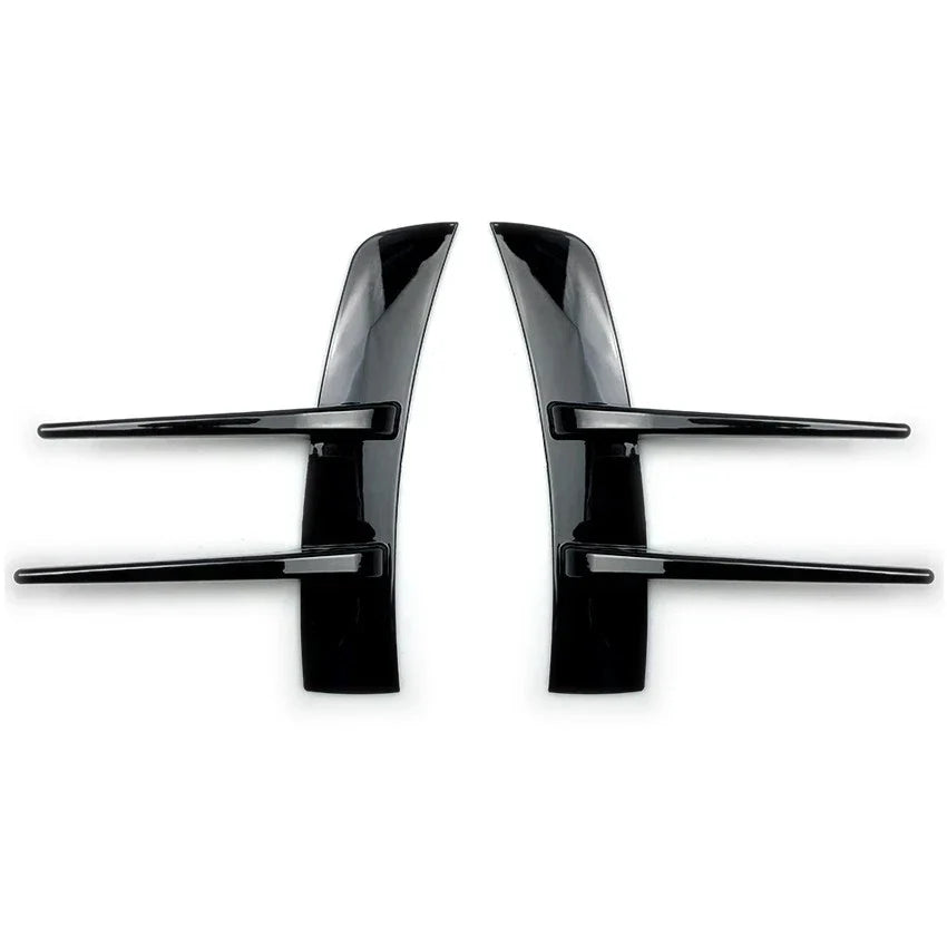 Black Front Bumper Spoiler Side Air Intake Cover for Benz A-Class (2018–2023)