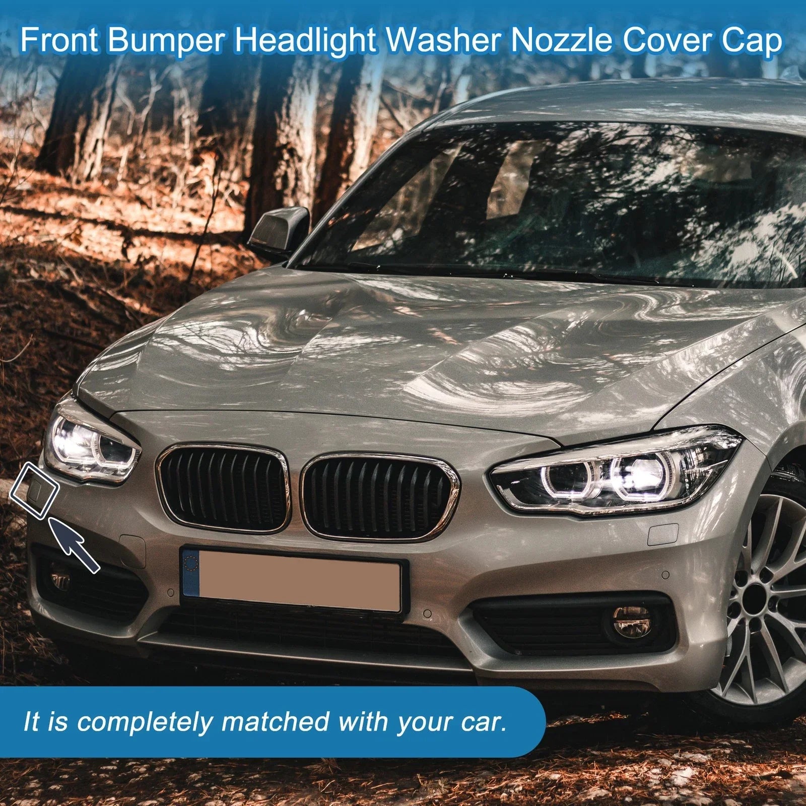 Front Right Side Bumper Headlight Washer Nozzle Cover Cap for BMW 1 Series